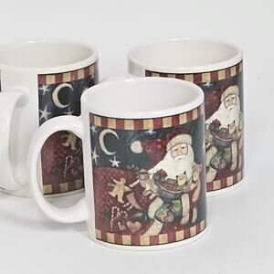 Lot of 3 Certified International Christmas mugs by Susan Winget 12 oz